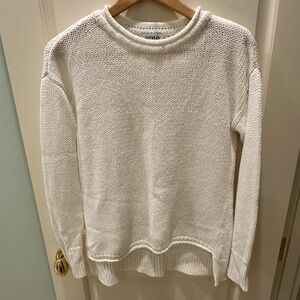 HIHO White Knit Crewneck Sweater size S EUC